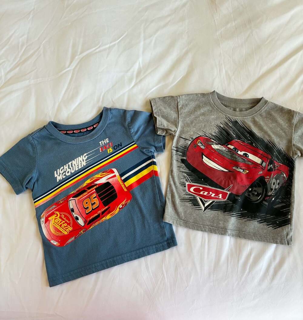Disney Pixar Cars Lightning McQueen Toddler Graphic T-Shirt 2-Pack, Size 18m